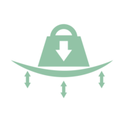 Pictogramme désignant un textile à haute résistance tensile et préhensile du média filtrant