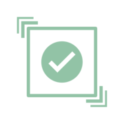 Pictogramme désignant un textile conçu par SUBRENAT pour une stabilité dimensionnelle exemplaire du tissu